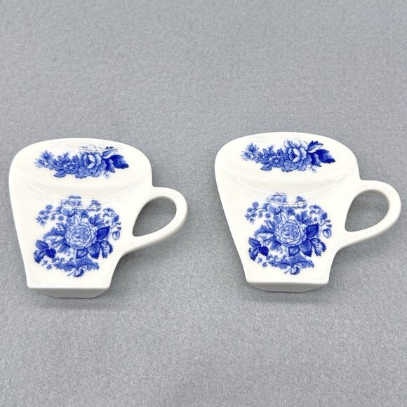 Spode Other - Vintage Spode Tea Bag Holders Blue Room Collection Spoon Rest Floral Set Of 2